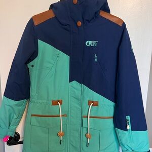 Picture Women's Colorblock Ski Jacket - Navy and Teal